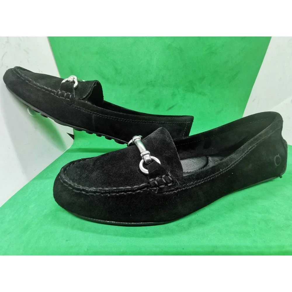 Born® Womens Size 8.5US Very Comfortable Magnolia Loafer Black Suede Leather